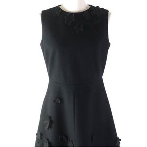 Valentino Preloved Black Sleeveless Dress with Flowers